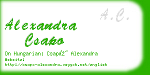 alexandra csapo business card