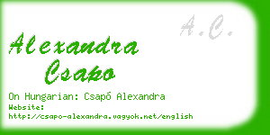 alexandra csapo business card